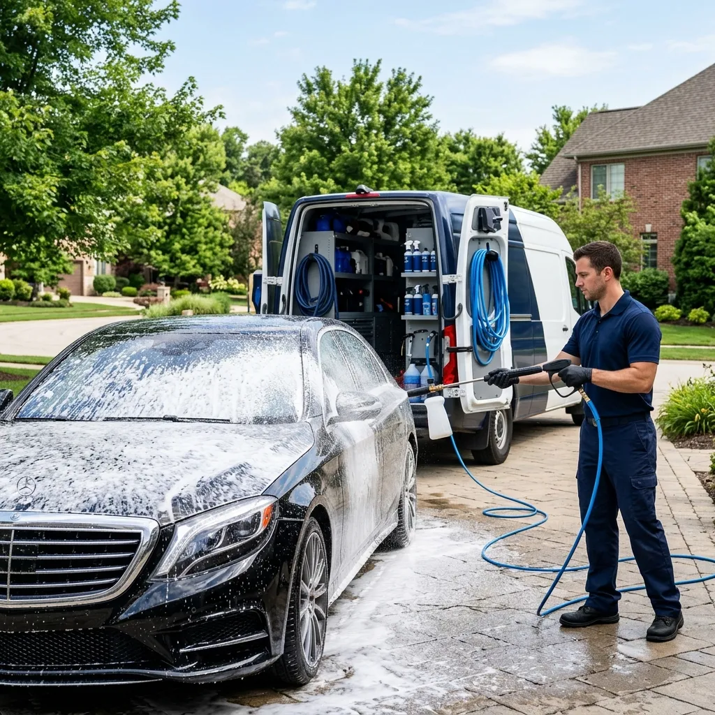 Fully equipped mobile detailing van