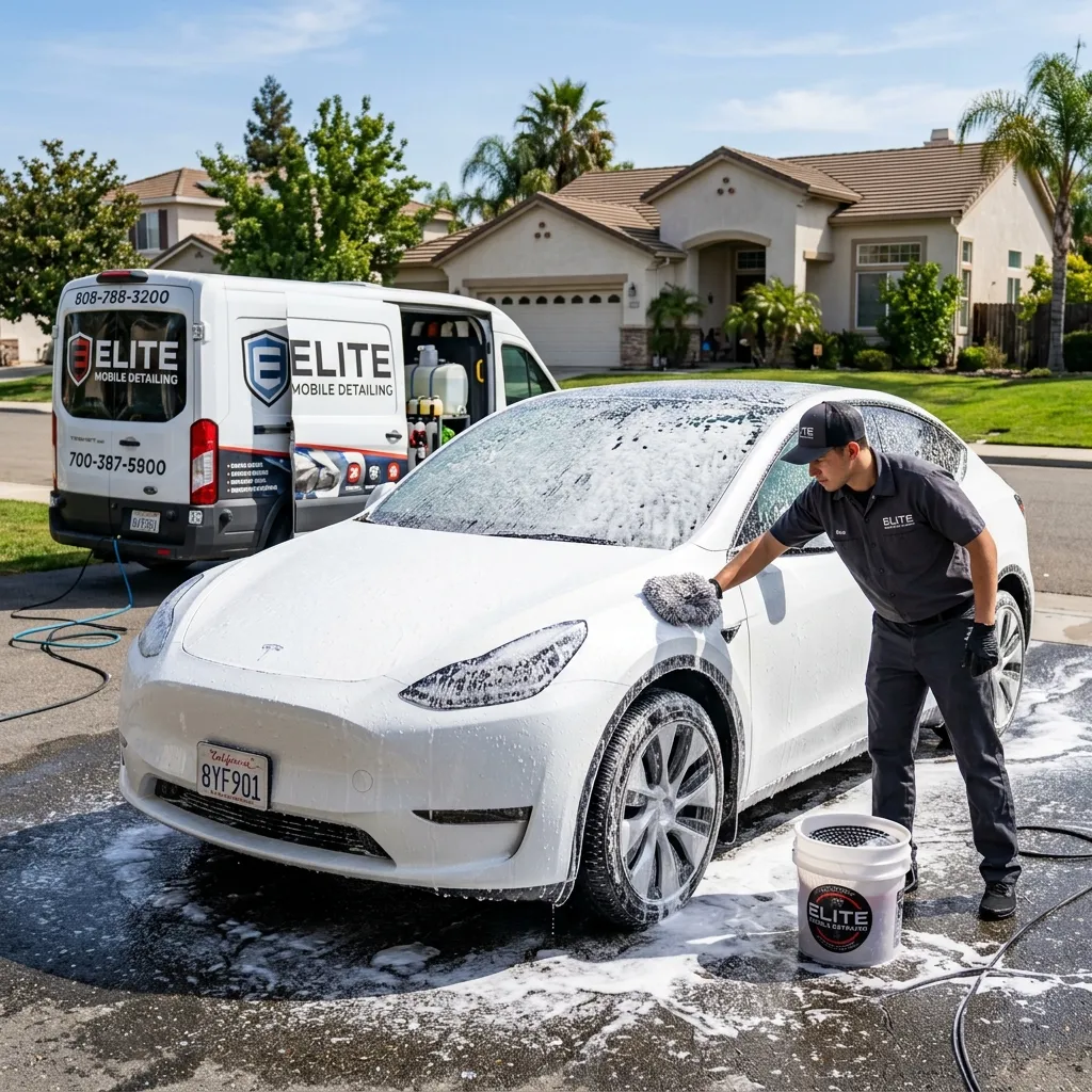 Tesla Model Y Express Wash in Sherman Oaks, CA